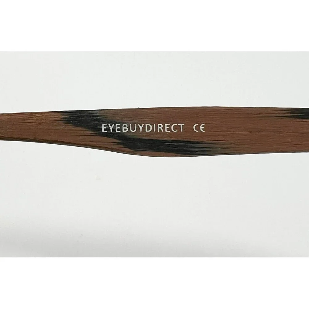 EyeBuyDirect Cambridge Eyeglasses Mens Brown Tortoise Wood Finish 52-16-140